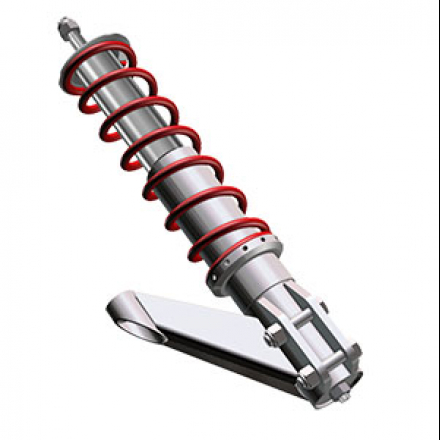 Амортизатор передний с корпусом в сборе правый, трек