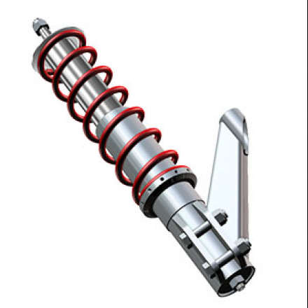 Амортизатор передний с корпусом в сборе левый, трек