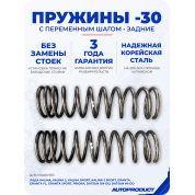Пружины задние −30 мм, (без замены стоек), с переменным шагом.