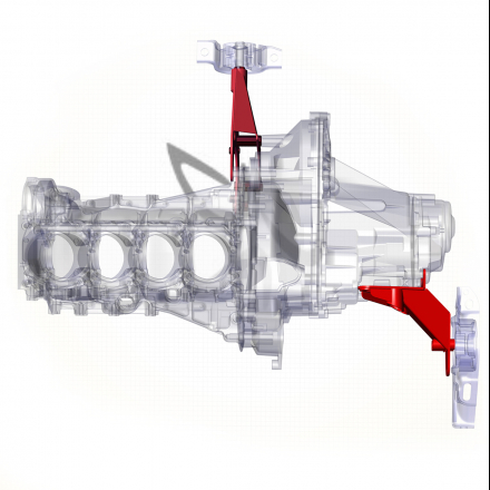 Комплект усиленных кронштейнов СА для кулисной МКПП, ВАЗ КАЛИНА ГРАНТА