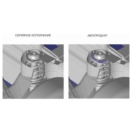 Комплект: Распорка передняя + усилители опор стоек (усиление передка кузова) ВАЗ САМАРА