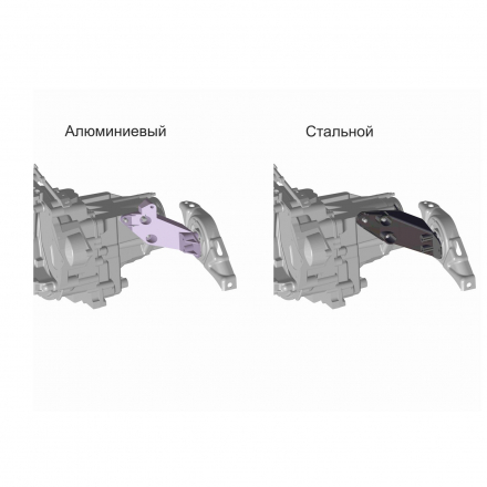 Усиленный кронштейн левой опоры СА для Калины, Гранты с кулисной МКПП