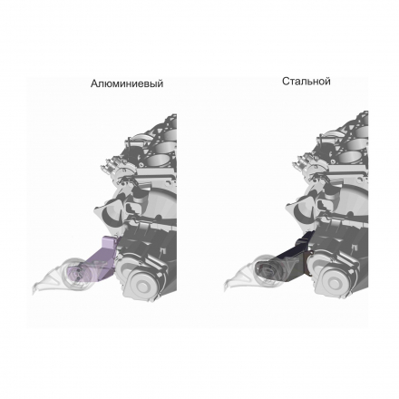 Усиленный кронштейн левой опоры СА для Калины, Гранты с кулисной МКПП