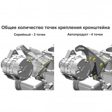 Стальной кронштейн генератора – ВАЗ 2110-2112 с ГУР, Приора с ГУР